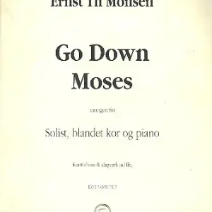 Go down Moses solo, gem Chor und Klavier (Kontrabass und Schlagwerk Top-Seller