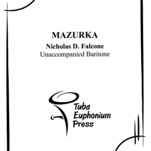 Angebot Mazurka for unaccompanied baritone (treble clef)