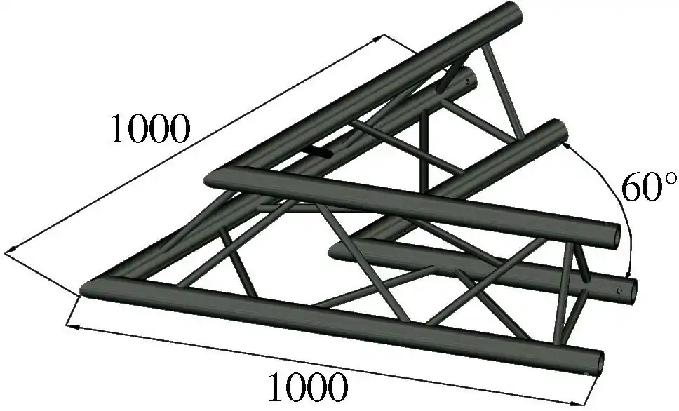 Alutruss TRILOCK S-PAC 20 2-Weg-Ecke 60° schwarz Must-Have