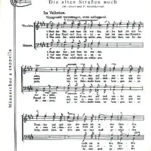 Sofort Bestellen Die alten Straßen noch für Männerchor und Klavier