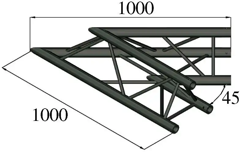 Günstig Alutruss TRILOCK S-PAC 19 2-Weg-Ecke 45° schwarz