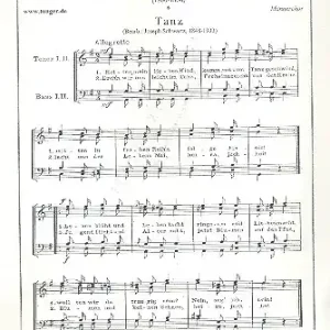 Begrenztes Angebot Tanz für Männerchor a cappella