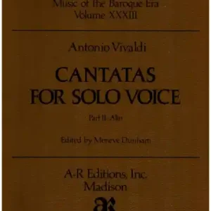 Cantatas for Solo Voice vol.2 - Alto for alto and bc Versand Am Gleichen Tag