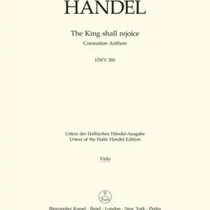 The King shall rejoice HWV260 für gem Chor und Orchester Kostenfreie Lieferung