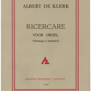 Preis Gesenkt Ricercare voor orgel