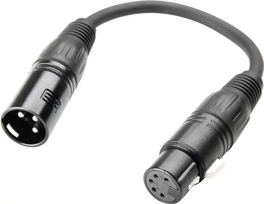 Adam Hall Cables K3 DHM 0020 DMX Adapter XLR female 5 Pol auf XLR male 3 P Zertifiziert