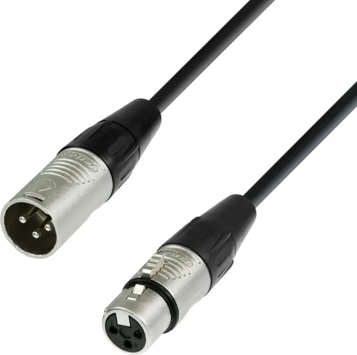 Adam Hall Cables K4 DMF 0100 DMX Kabel REAN XLR male auf XLR female 1 m Begrenztes Angebot