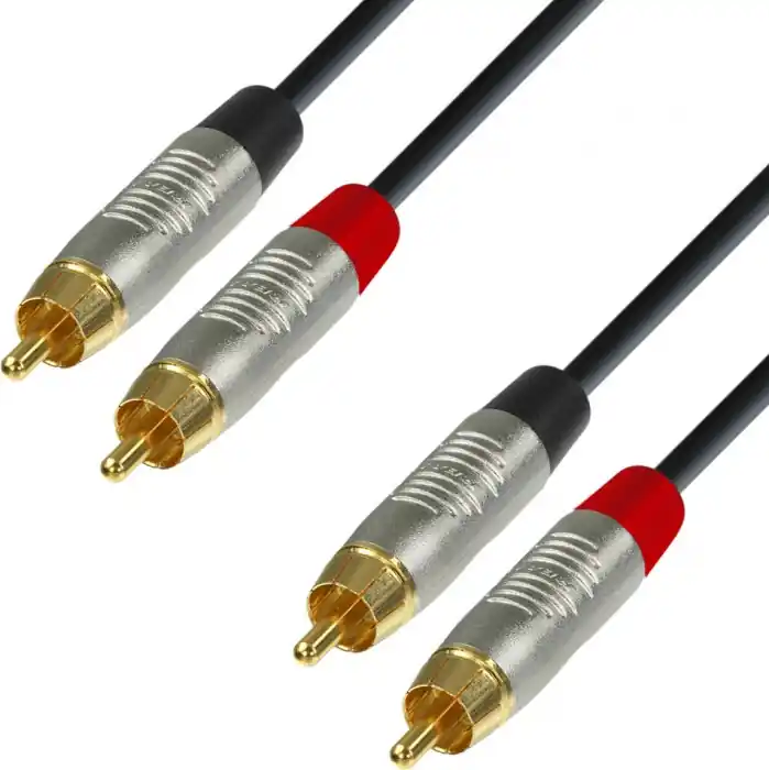 Adam Hall Cables K4 TCC 0060 Audiokabel REAN 2 x Cinch male auf 2 x Cinch Neue Ware