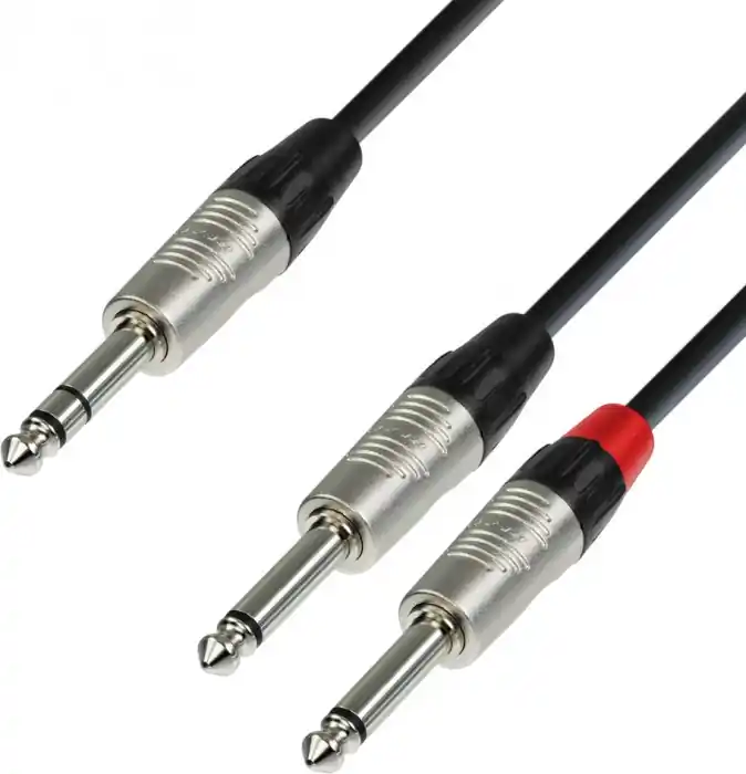 Neue Ware Adam Hall Cables K4 YVPP 0300 Audiokabel REAN 6,3 mm Klinke stereo auf 2 x