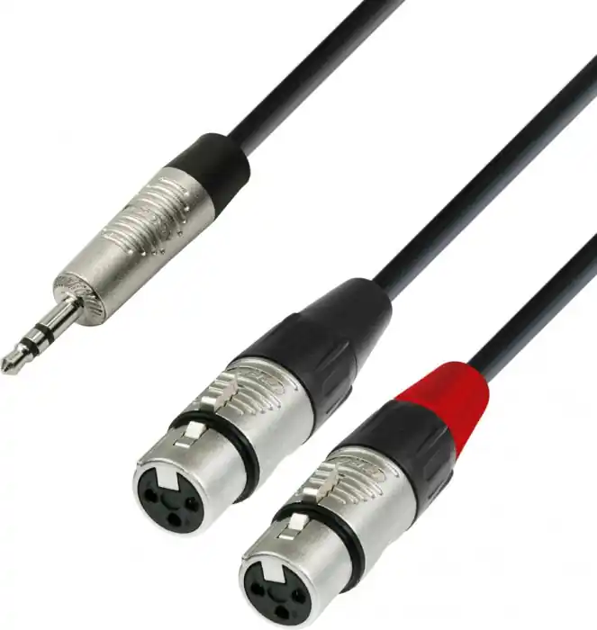 Adam Hall Cables K4 YWFF 0300 Audiokabel REAN 3,5 mm Klinke stereo auf 2 x Top-Angebot