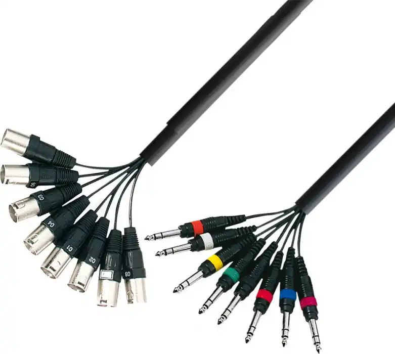 Sonderaktion Adam Hall Cables K3 L8 MV 0300 Multicore Kabel 8 x XLR male auf 8 x 6,3 mm