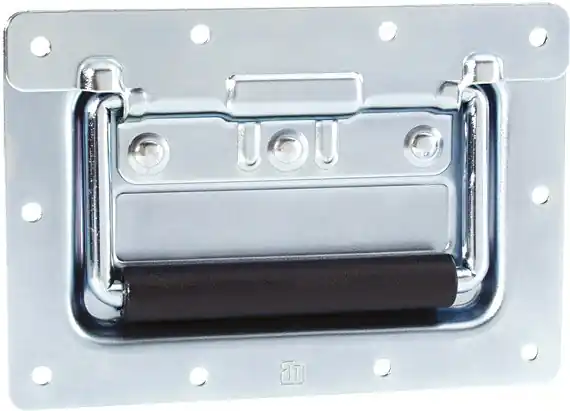 Echt Adam Hall Hardware 34102 Klappgriff mittel gefedert in großer Einbauschale