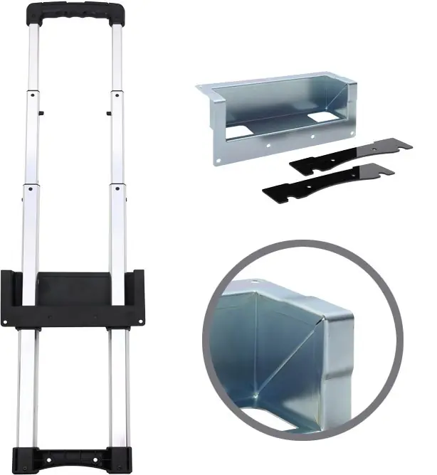 Günstig Adam Hall Hardware 3476043 Versenkter Ausziehgriff 3 Auszüge, verzinkte Sc