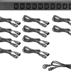 Adam Hall 19" Parts 87471 IEC 19" Steckdosenleiste 10-fach, IEC Must-Have