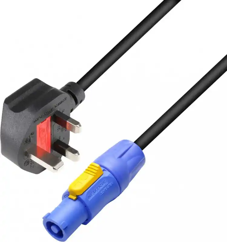 Highlight Adam Hall Cables 8101 PCON 0150 GB Netzkabel BS1363/A Powercon 1,5mm² 1,5m