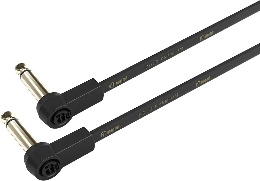 Sale Adam Hall Cables K4 IRR 0030 FLM - Flaches Audiokabel, 6,3 mm Mono-Goldstecker, 0,3 m