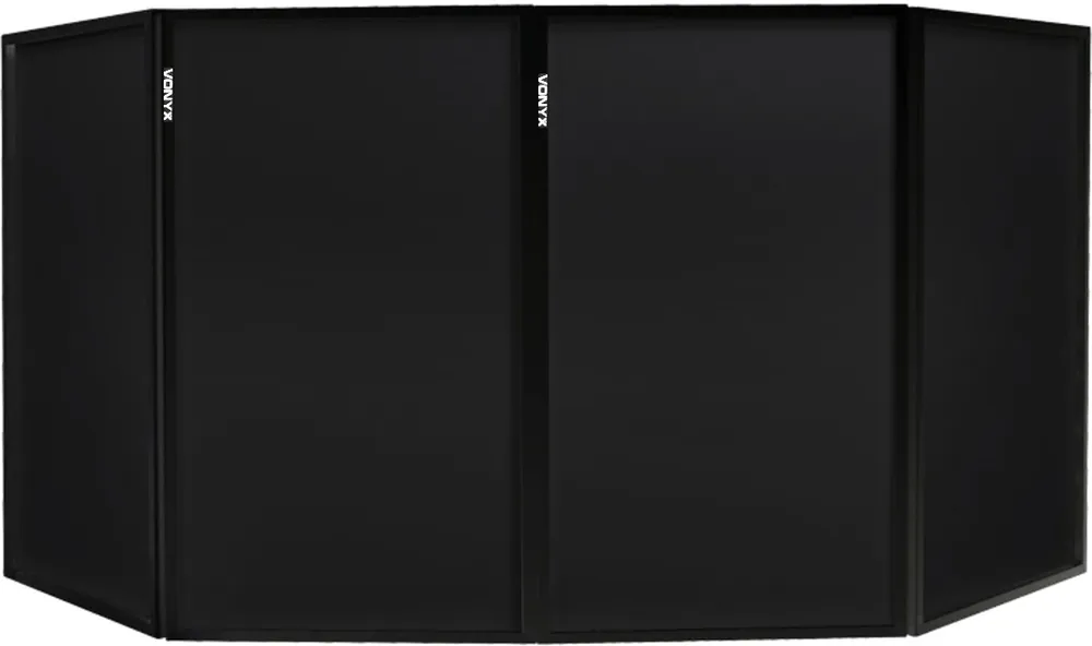 Vonyx DB2B Faltbare DJ Leinwand 120 x 70 Schwarz (4 Panels) Expressversand