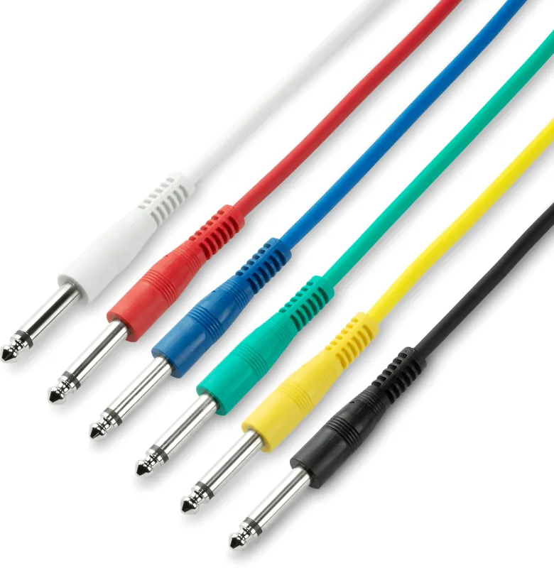 Adam Hall Cables 3 STAR IPP 0030 SET - 6er Set Patchkabel 6,3 mm Klinke mono 0,30 m Bestseller