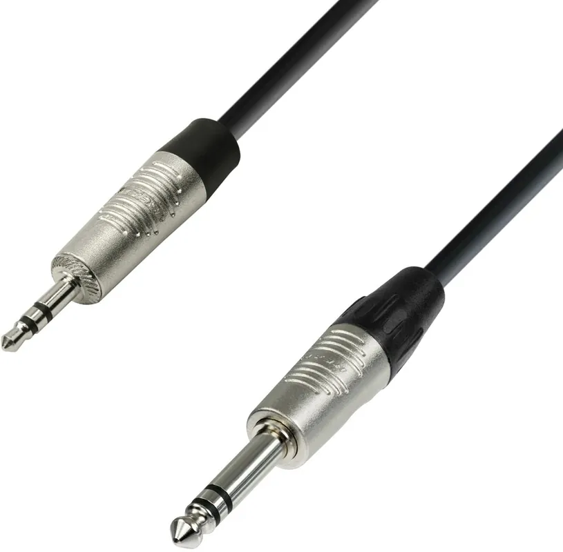 Gratis Versand Adam Hall Cables 4 STAR BVW 0150 - REAN 6,3 mm Jack Stereo - 3,5 Jack Stereo 1,5 m