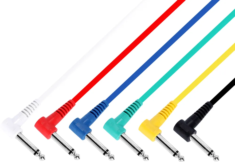 Neue Ware Adam Hall Cables 3 STAR IRR 0090 SET - 6er Set Patchkabel 6,3 mm Winkelklinke mono 0,90 m