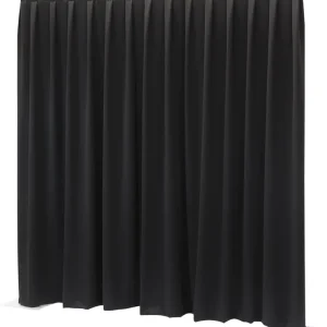 Billig WENTEX P&D Vorhang Molton 300 g/m² Schwarz - 400 x 250 cm (B x H) - plissiert