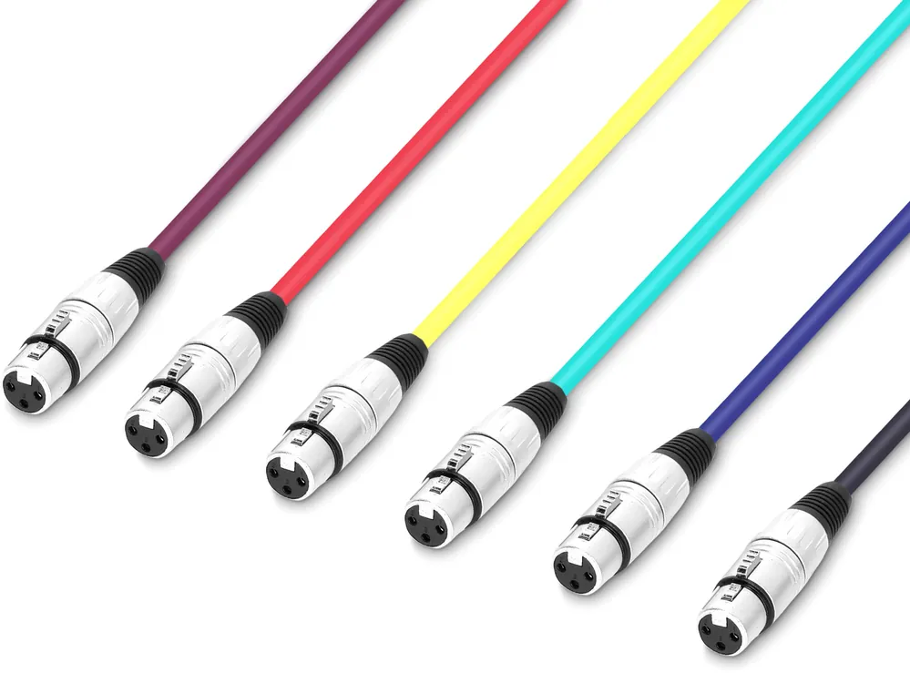 Schneller Versand Adam Hall Cables 3 STAR MMF 0100 SET - 6er Set Mikrofonkabel XLR female auf XLR male 1 m