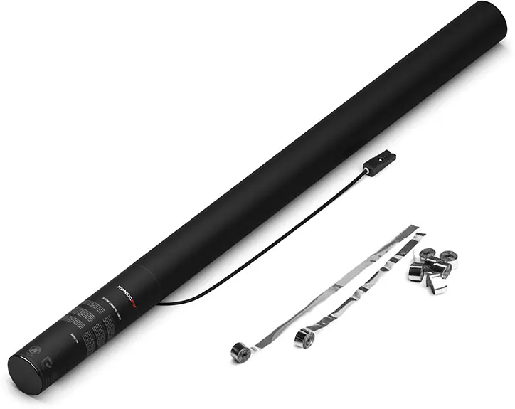 Magic FX Elektrische Streamerkanone PRO 80cm - Silber Metallic Neuheit