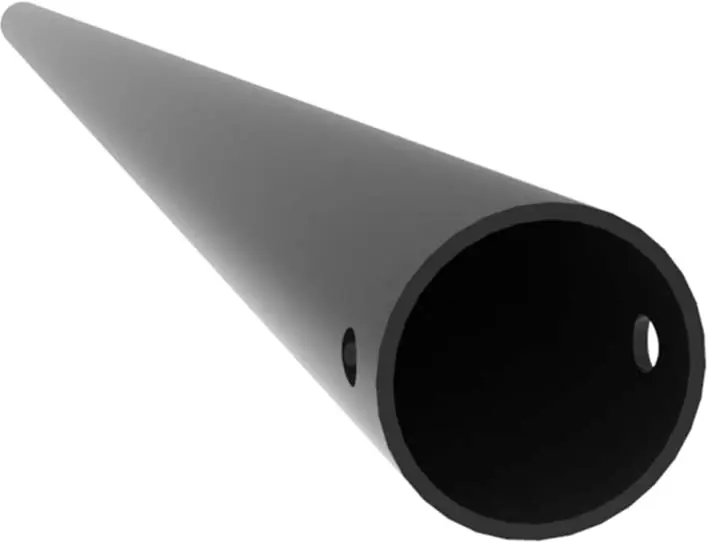Preisreduziert Admiral Hängerohr alu 50mm für L 160 schwarz