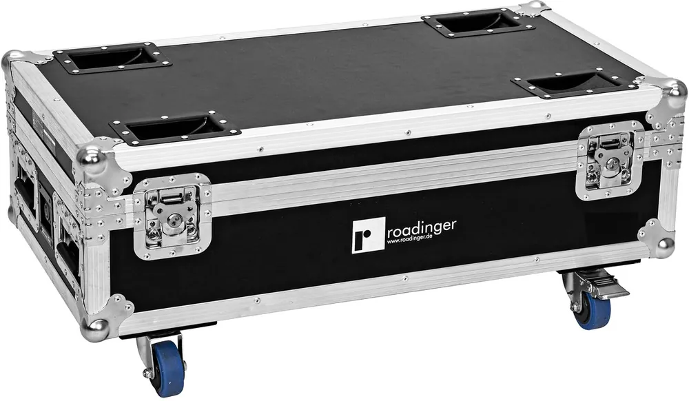 ROADINGER Flightcase 6x AKKU IP UP-4 Plus HCL Spot WDMX mit Ladefunktion Abverkauf