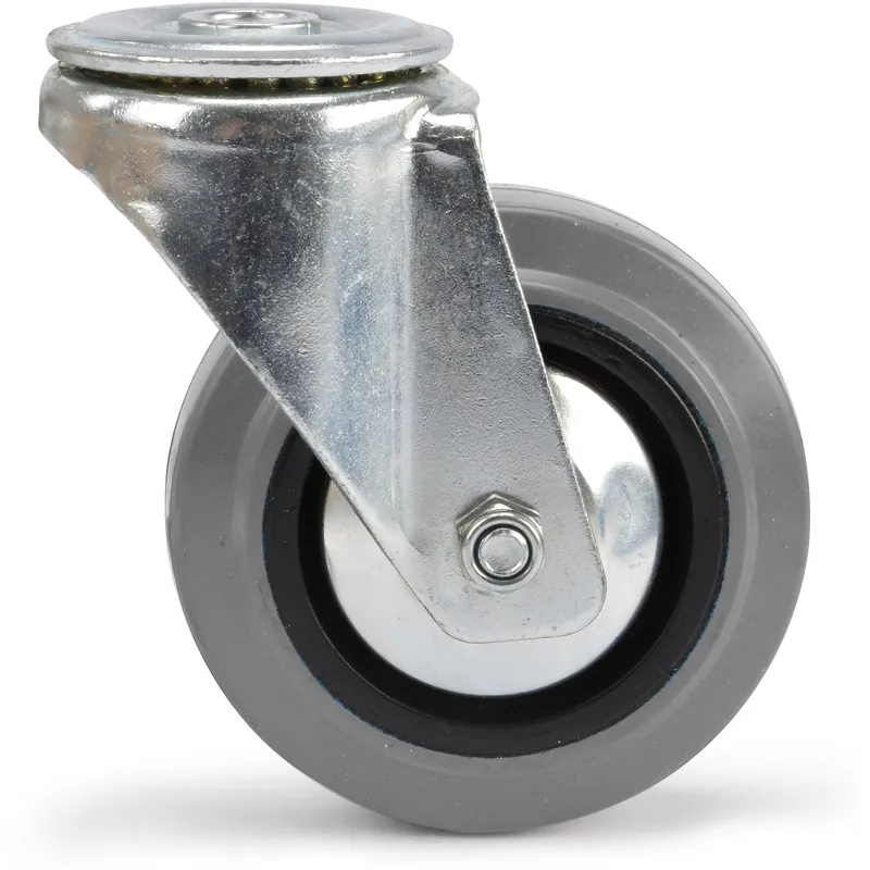 Mega-Angebot Riggatec Lenkrolle mit runder Montageplatte 100mm GREY WHEEL