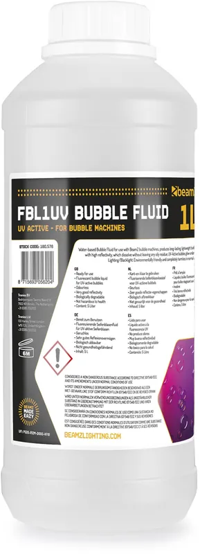 Markenware beamZ FBL1UV Blasenflüssigkeit 1L UV-aktiv
