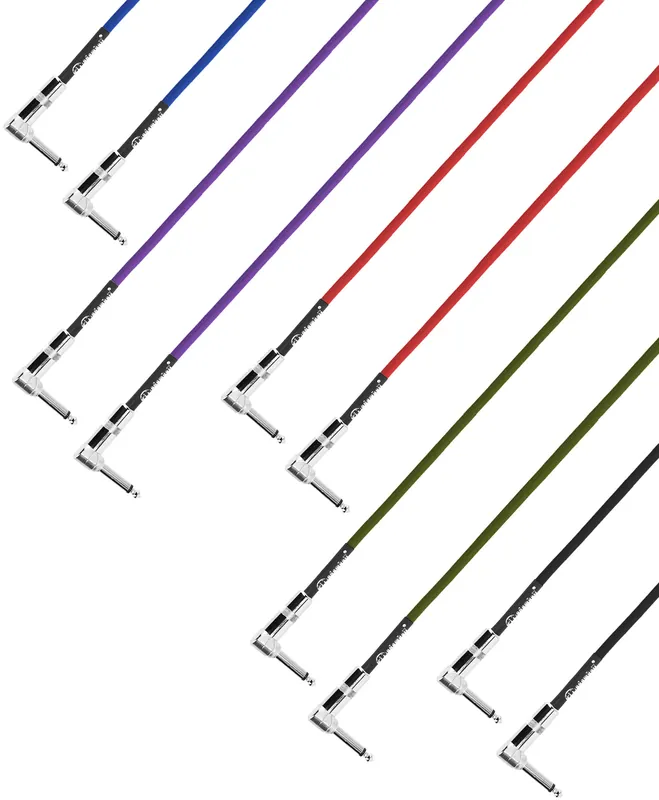 Top-Angebot Adam Hall Cables 4 STAR IRR 0060 SET - Pedalboard Patchkabel | 5er Set Adam Hall® Winkelklinke TS