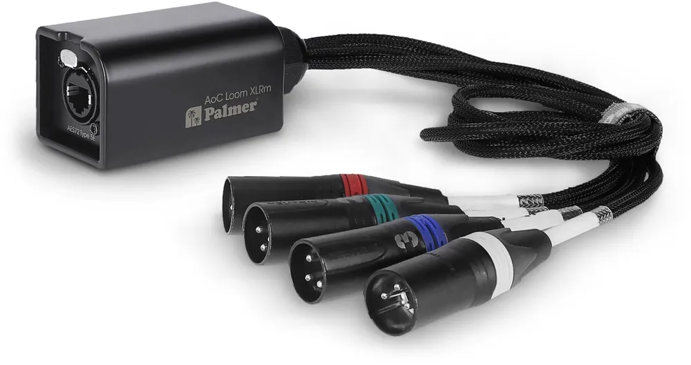 Palmer AoC Loom XLRm - Audio over Cat Multicore-Adapterkabel von etherCON auf 4 x XLR male Neu Im Sortiment