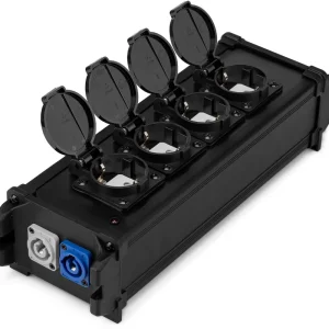 Zertifiziert PD-Connex PSB40 Power Splitter Box P-Con IN/OUT - OUT + 4x SHUKO