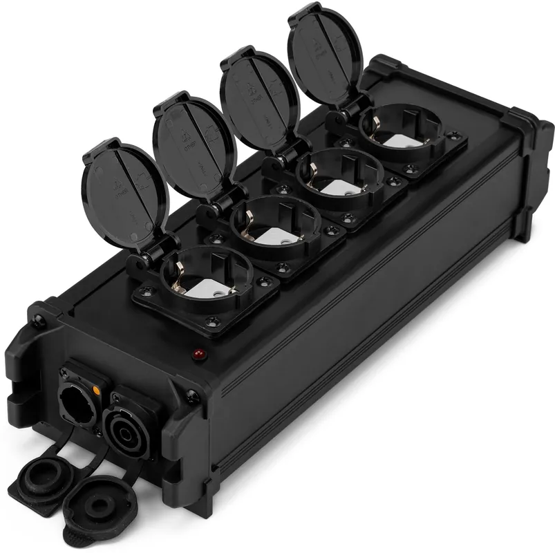 PD-Connex PSB45 Power Splitter Box P-Con TR IN/OUT - OUT + 4x SHUKO Nur Für Kurze Zeit