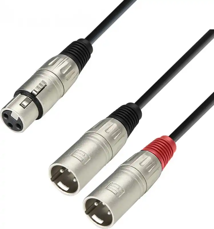 Preis Gesenkt Adam Hall Cables K3 YFMM 0600 - Audiokabel XLR Buchse auf 2 x XLR Stecker,
