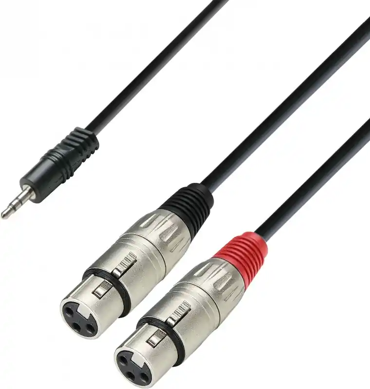 Adam Hall Cables K3 YWFF 0600 - Audiokabel 3,5 mm Klinke Stereo auf 2 x XL Saisonangebot