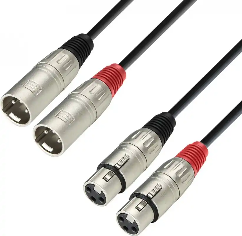 Nur Heute Adam Hall Cables K3 TMF 0100 - Audiokabel 2 x XLR Stecker auf 2 x XLR Buch