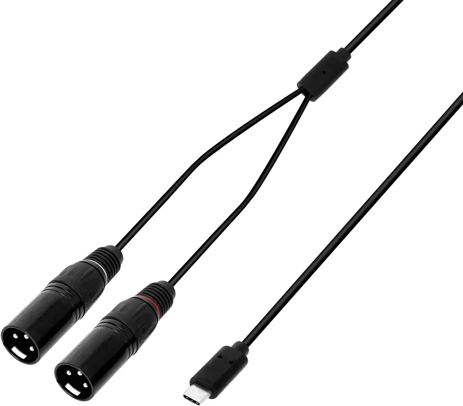 Adam Hall Cables 3 STAR Y MM USB-C 0300 - USB-C Y-Kabel | 2 x XLR Male x USB-C | 3 m Super-Preis