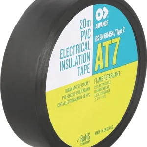 Advance Tapes AT7 PVC-Klebeband Schwarz Schwarz – 19 mm – 20 m Sonderaktion