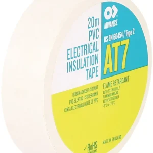 Expressversand Advance Tapes AT7 PVC-Klebeband Weiß Weiß – 19 mm – 20 m