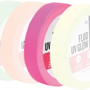 Advance Tapes AT215 Fluoreszierendes Gaffa-Klebeband Rosa Rosa – 19 mm – 25 m Abverkauf