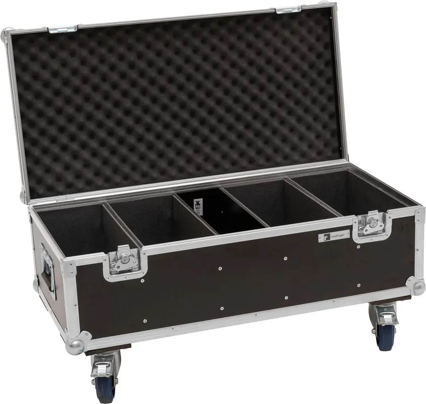 ROADINGER Flightcase 4x Audience Blinder 2x100W LED COB CW/WW mit Rollen Nur Für Kurze Zeit