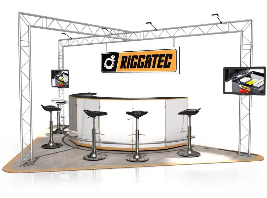 Messestand FD 22 - 5 x 3 x 2,5 m (LxBxH) - 7,5 m² Preiswert