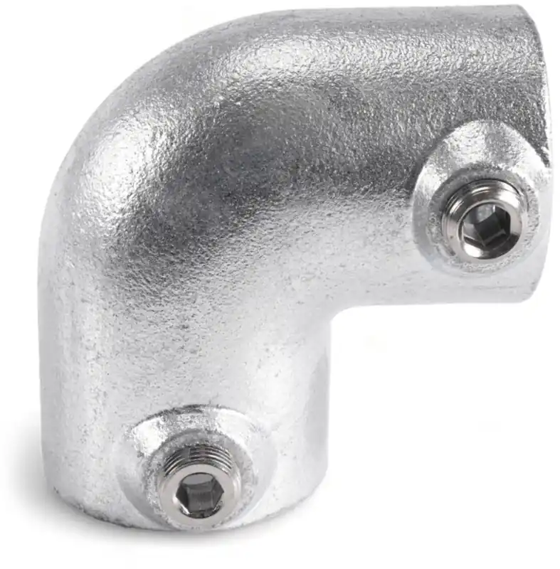 Solange Der Vorrat Reicht Riggatec Rohrverbinder Bogen 90° für 48,3 mm Rohr in Silber