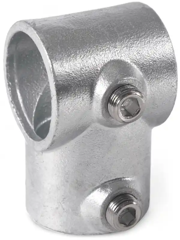 Mega-Angebot Riggatec Rohrverbinder T-Stück kurz für 48,3 mm Rohr in Silber