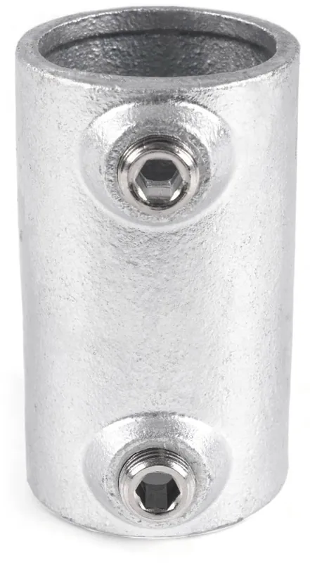 Riggatec Rohrverbinder Verlängerungsstück außen für 48,3 mm Rohr in Silber Kostenloser Rückversand