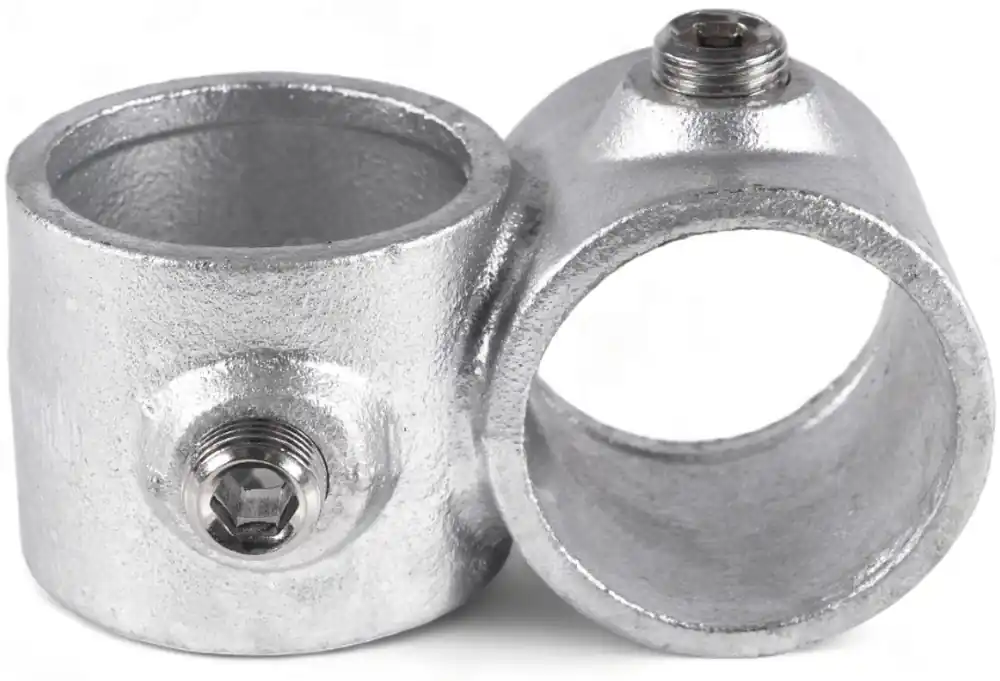 Neue Kollektion Riggatec Rohrverbinder Kreuzstück vorgesetzt 90° für 48,3 mm Rohr in Silber