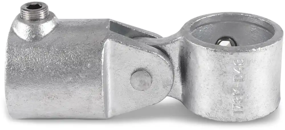 Riggatec Rohrverbinder Gelenkstück einfach für 48,3 mm Rohr in Silber Preisreduziert