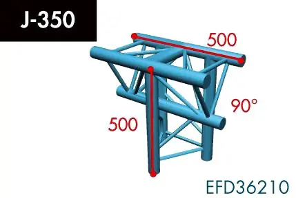 Nur Heute X3K-30/H (Heavy Duty) J-350 3-Weg T-Stück, Winkel 90°, Spitze un